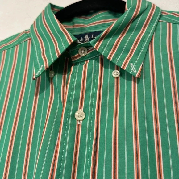 Ralph Lauren Men’s Short Sleeve Striped Button Down size M - Picture 5 of 11